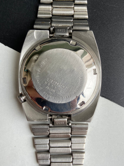 Vintage 1988 Original Seiko 5 Automatic 6309-601A Silver Face 17 Jewels Day-Date Japanese Men's Wrist Watch E84