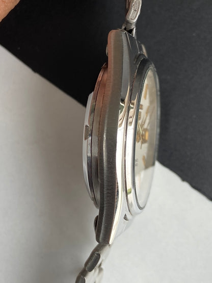 Vintage 1998 Original Seiko 5 Automatic 7S26-3130 White Face 21 Jewels Day-Date Japanese Men's Wrist Watch E97
