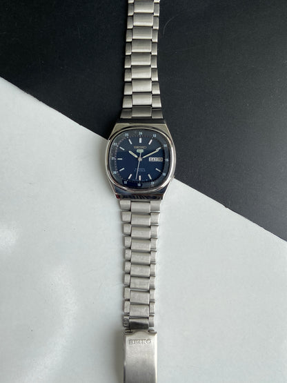 Vintage 1979 Original Seiko 5 Automatic 6319-6020 Black Face 21 Jewels Day-Date Japanese Men's Wrist Watch E98