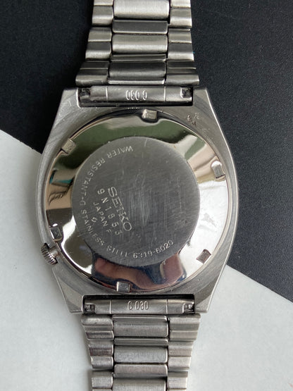 Vintage 1979 Original Seiko 5 Automatic 6319-6020 Black Face 21 Jewels Day-Date Japanese Men's Wrist Watch E98