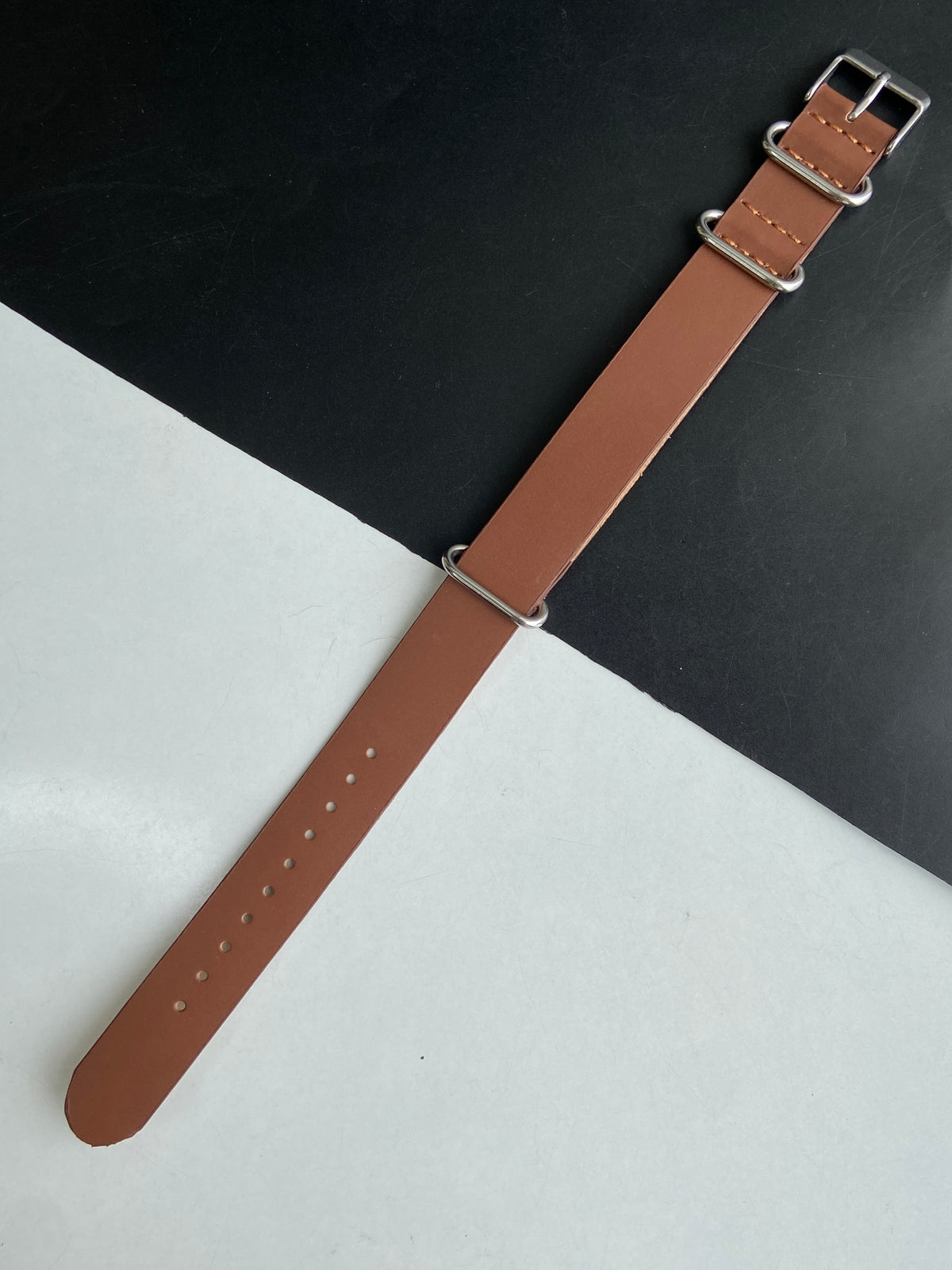 18MM Leather Nato TAN Strap for Automatic Mechanical Watches