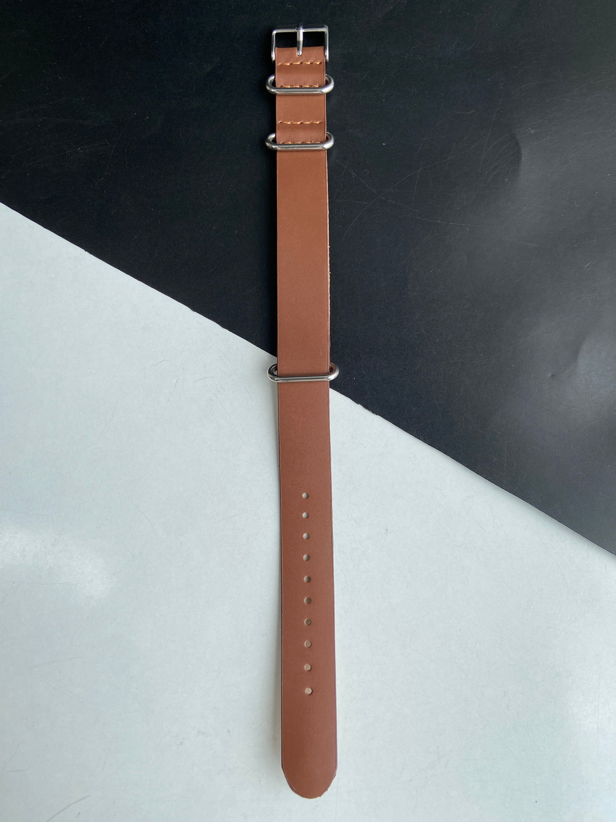 18MM Leather Nato TAN Strap for Automatic Mechanical Watches