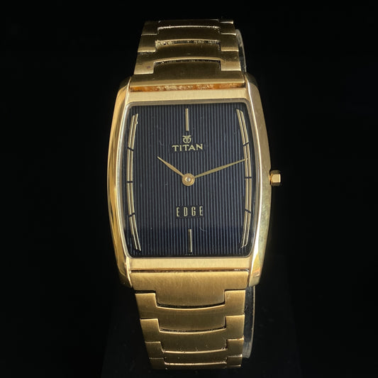 Original TITAN EDGE 1044YCE31 Barrel Black Face 29MM Case Men's Watch k29
