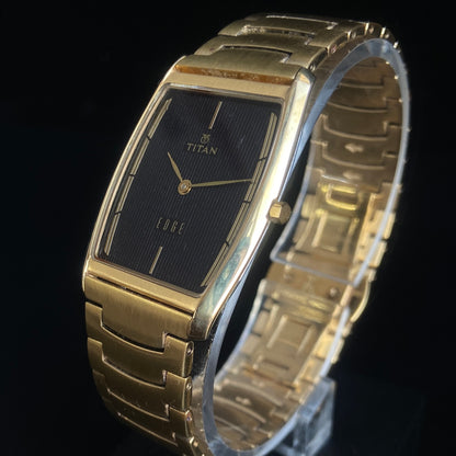 Original TITAN EDGE 1044YCE31 Barrel Black Face 29MM Case Men's Watch k29