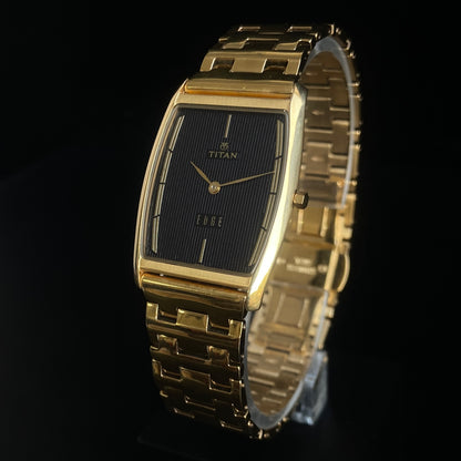 Original TITAN EDGE 1044YCE31 Barrel Black Face 29MM Case Men's Watch k32