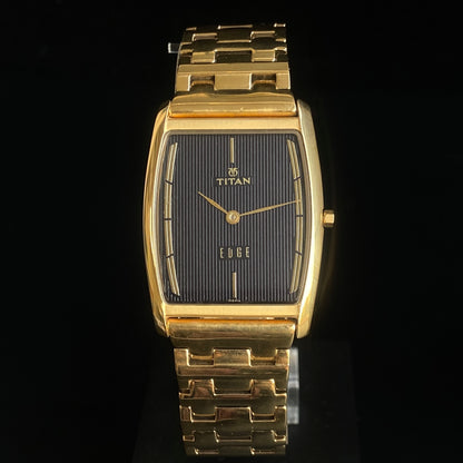 Original TITAN EDGE 1044YCE31 Barrel Black Face 29MM Case Men's Watch k32