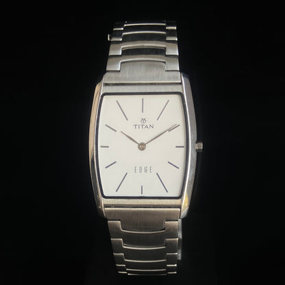 Original TITAN EDGE 1044YBE31 Barrel White Face 29MM Case Men's Watch k33