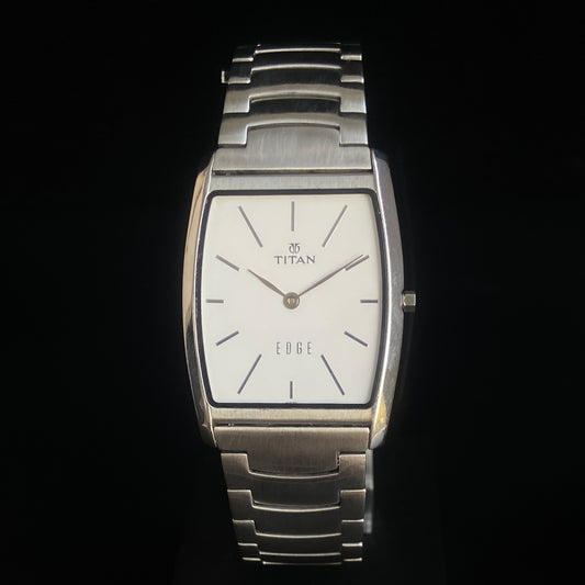 Original TITAN EDGE 1044YBE31 Barrel White Face 29MM Case Men's Watch k33