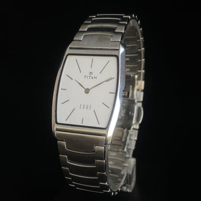 Original TITAN EDGE 1044YBE31 Barrel White Face 29MM Case Men's Watch k33