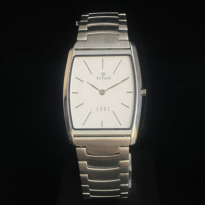 Original TITAN EDGE 1044YBE31 Barrel White Face 29MM Case Men's Watch k33