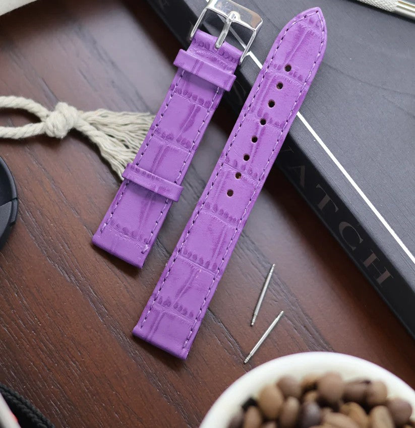 Slim Croco Leather Watch Strap (18mm) For Automatic Mechanical Watches I66