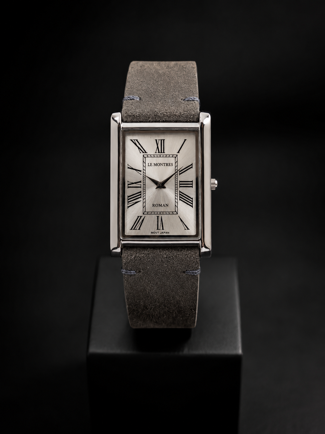 New Le Montres Classic Tank Quartz Men's Watch Silver Dial 26mm Silver Case LM08