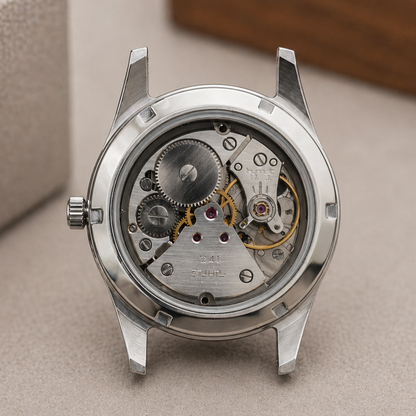 Vintage MOD HMT Janata  A.P.J. Abdul Kalam Hand Winding 17 Jewels White Face Black Leather Strap Men's Wrist Watch S121