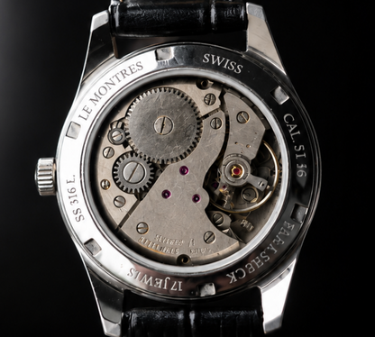 New Le Montres Mechanical Hand Winding Orange Face Men's Wristwatch - Powered by Vintage Swiss Made St96 Movement