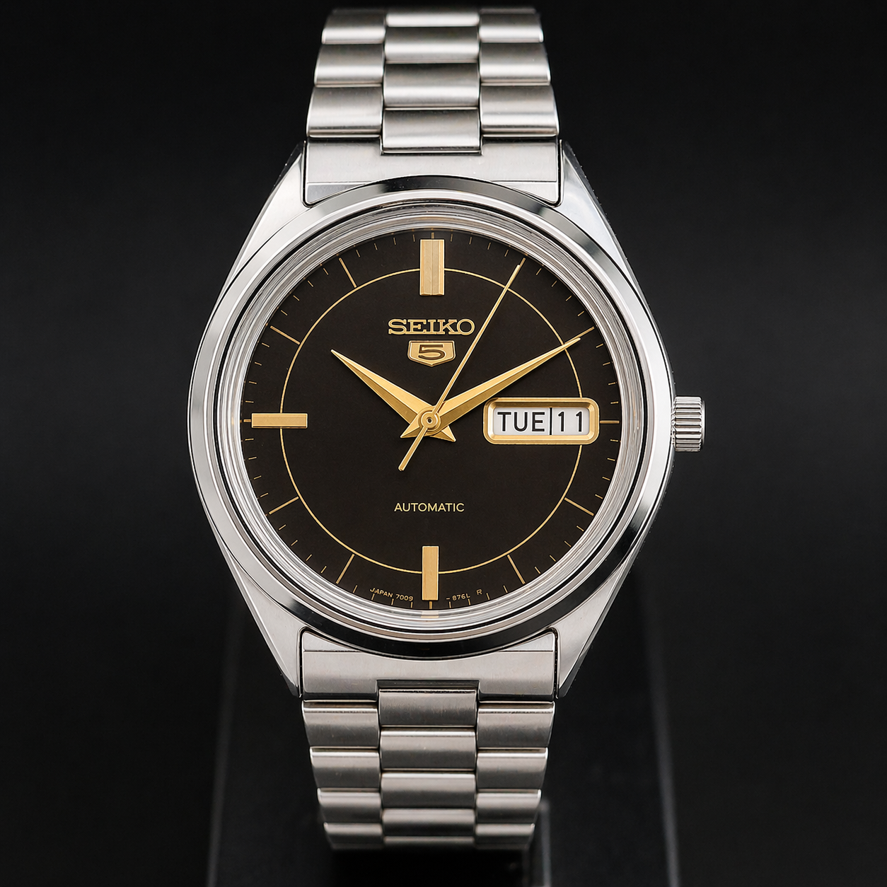Vintage 1984 Original Seiko 5 Automatic 6309-8930 Brown Face 17 Jewels Day-Date Japanese Men's Wrist Watch S79