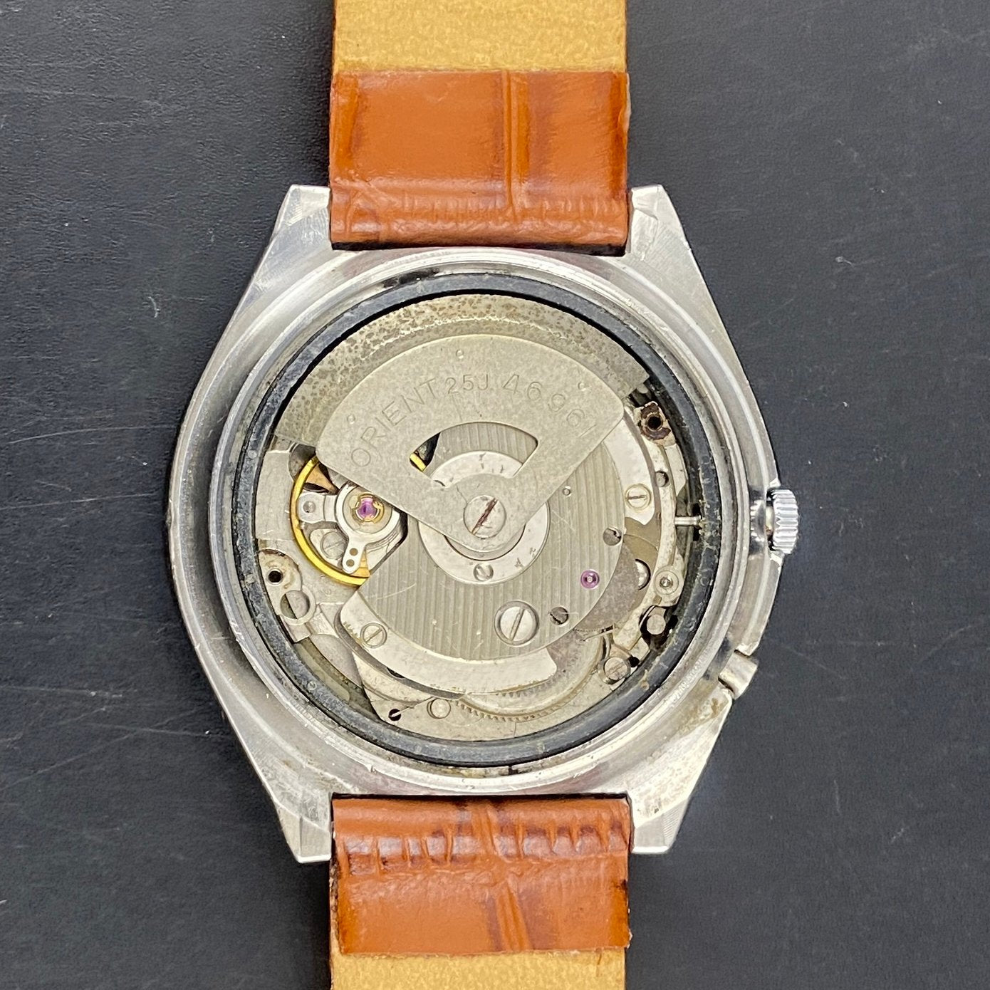 Vintage Orient Green Face Automatic 21 Jewels Men,s Wrist Watch