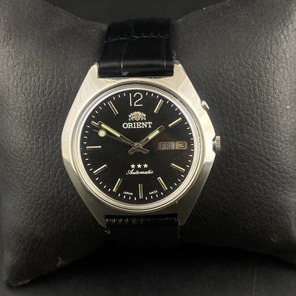 Vintage Orient Black Face Automatic 21 Jewels Men,s Wrist Watch