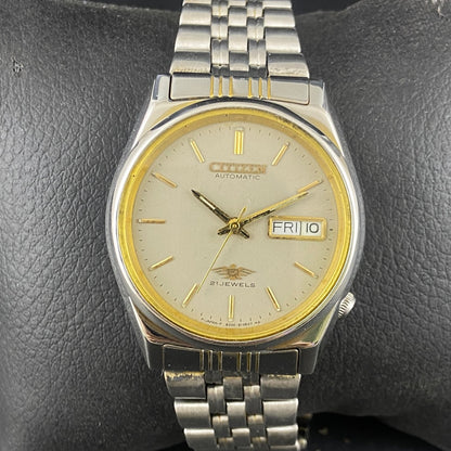 Vintage Original Citizen Gray face Cal. 8200 Automatic 21 Jewels Men,s Wrist Watch