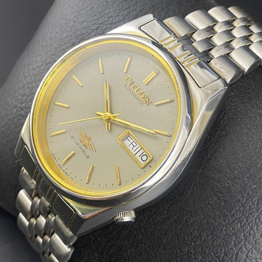 Vintage Original Citizen Gray face Cal. 8200 Automatic 21 Jewels Men,s Wrist Watch