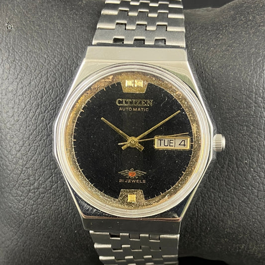 Vintage Original Citizen Black face Cal. 8200 Automatic 21 Jewels Men,s Wrist Watch