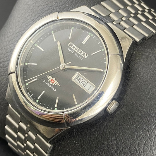 Vintage Original Citizen Black face Cal. 8200 Automatic 21 Jewels Men,s Wrist Watch