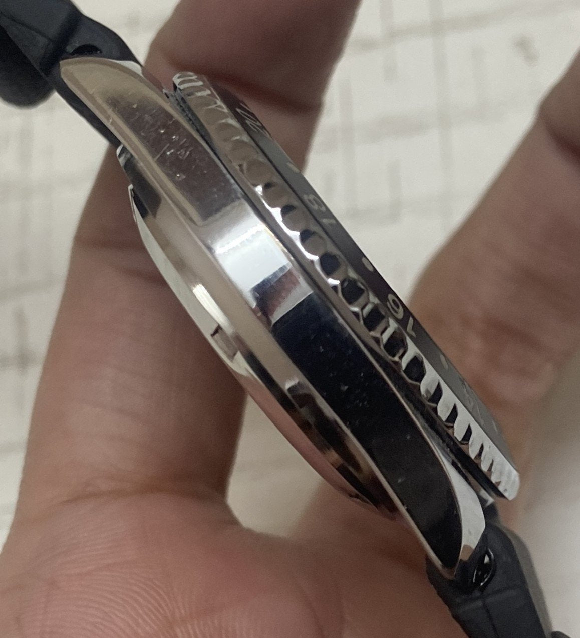 Vintage Seiko Submariner Automatic Black Face Cal. 6349 Men's Wrist Watch Serviced.