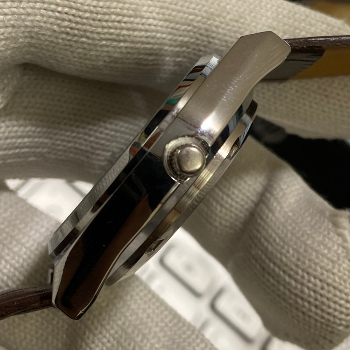 Vintage MOD Seiko 5 Automatic 17Jewels Cal. 6309 Brown Face Brown Band Men's Wrist Watch SB01