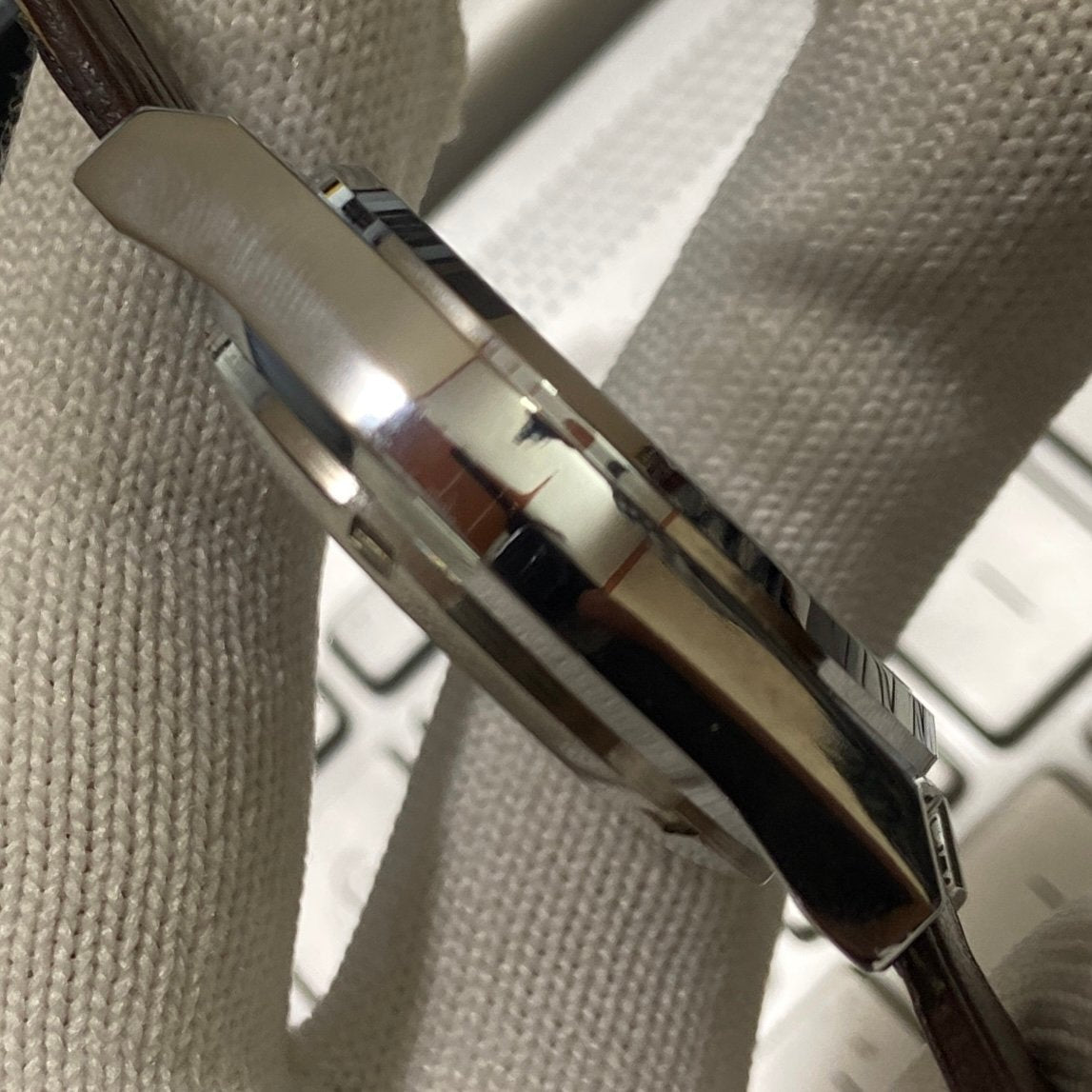 Vintage Seiko 5 Automatic 17Jewels Cal. 6309 Brown Face Brown Band Men's Wrist Watch SB02