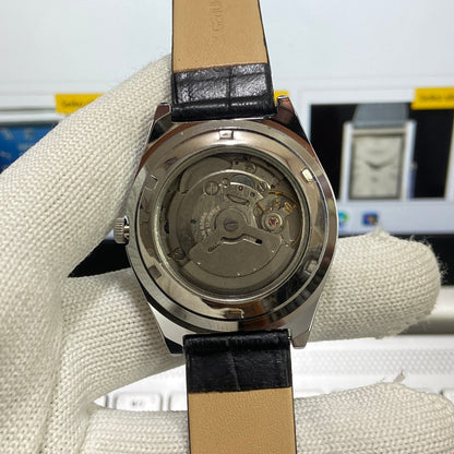 Vintage Seiko 5 Automatic17Jewels Cal. 6309 Blue Face Black Band Men's Wrist Watch SB14