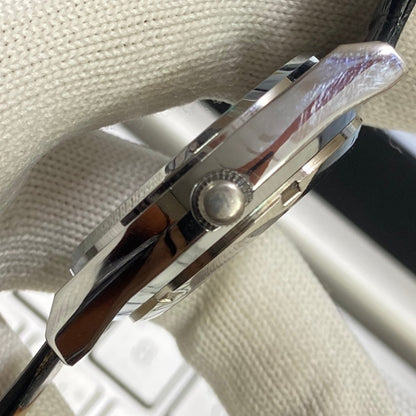 Vintage Seiko 5 Automatic17Jewels Cal. 6309 White Face Black Band Men's Wrist Watch SB29