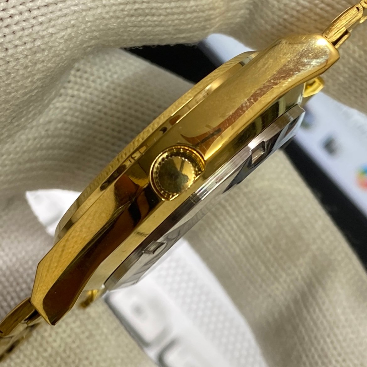 Vintage Seiko 5 Gold Plated Automatic17Jewels Cal. 6309 Green Face Men's Wrist Watch SC03