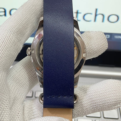 Vintage HMT Devanagari Hand Winding 17 Jewels Blue Face Blue nato Band Men's Wrist Watch B23