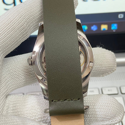 Vintage HMT Gandaberunda Hand Winding 17 Jewels Green Face Green Nato Band Men's Wrist Watch B45
