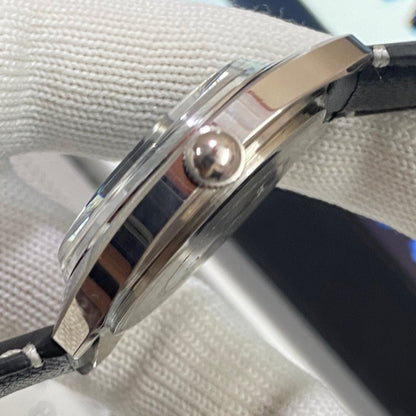 Vintage HMT Kohinoor Hand Winding 17 Jewels Blue Face Black Band Men's Wrist Watch B52