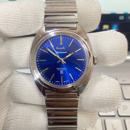 Vintage HMT Kohinoor Hand Winding 17 Jewels Blue Face Men's Wrist Watch B69
