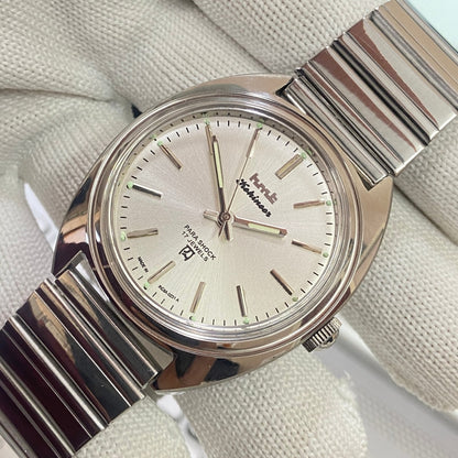 Vintage HMT Kohinoor Hand Winding 17 Jewels Silver Face Men's Wrist Watch B72