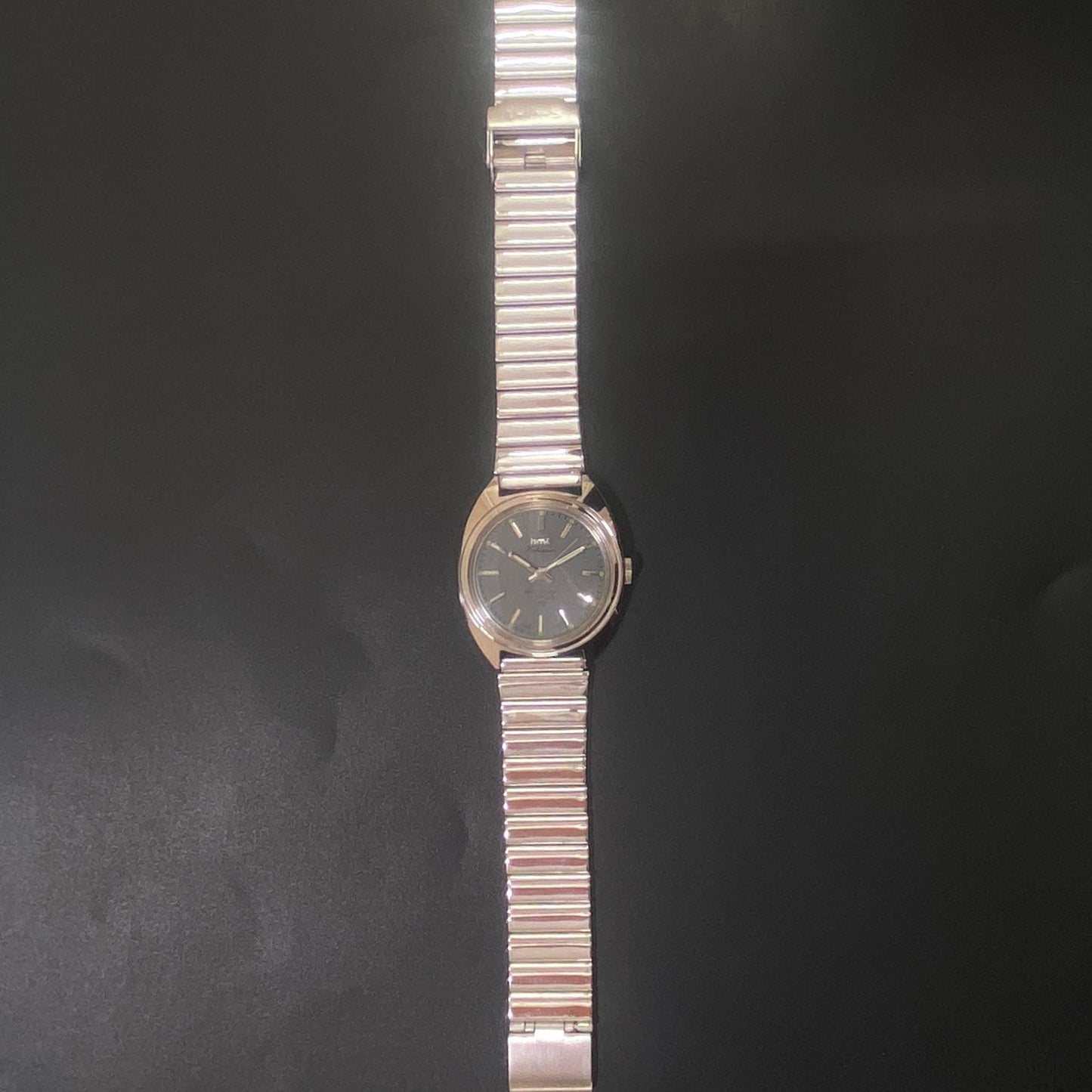 Vintage HMT Kohinoor Hand Winding 17 Jewels Gray Face Men's Wrist Watch B68