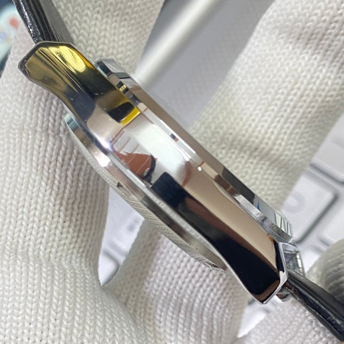 Vintage Seiko 5 Automatic Cal. 6309 white Face Black Band B76