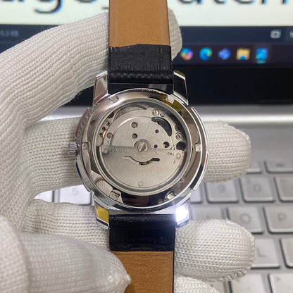 Vintage Citizen Automatic 21 Jewels Orange Face Black Band B85