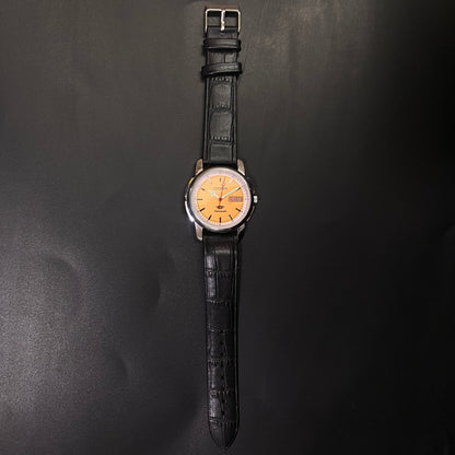 Vintage Citizen Automatic 21 Jewels Orange Face Black Band B85