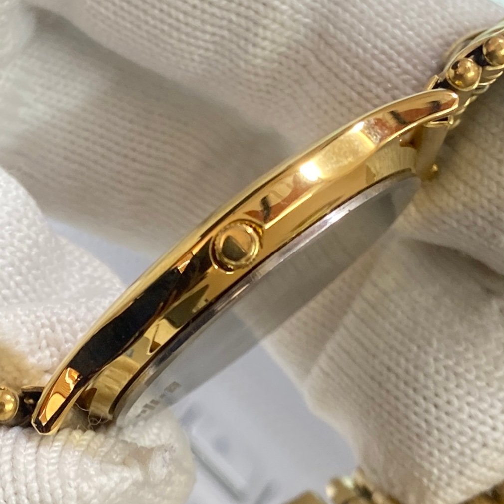 Vintage Seiko Slim Quartz Silver Face Golden Looser Chain Not Adjustable Men's Wrist Watch C21