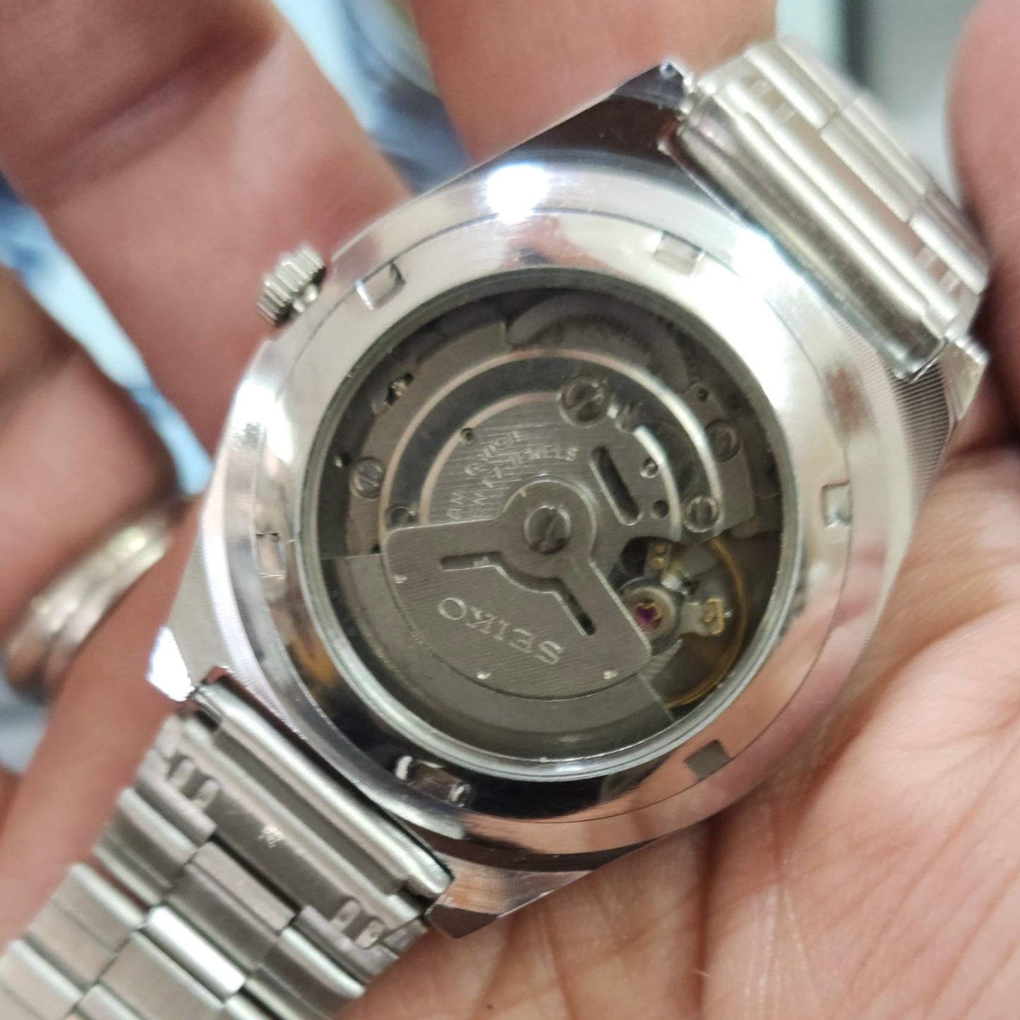Vintage Seiko 5 Automatic 17Jewels Cal. 6309 Silver Face Men's Wrist Watch D95