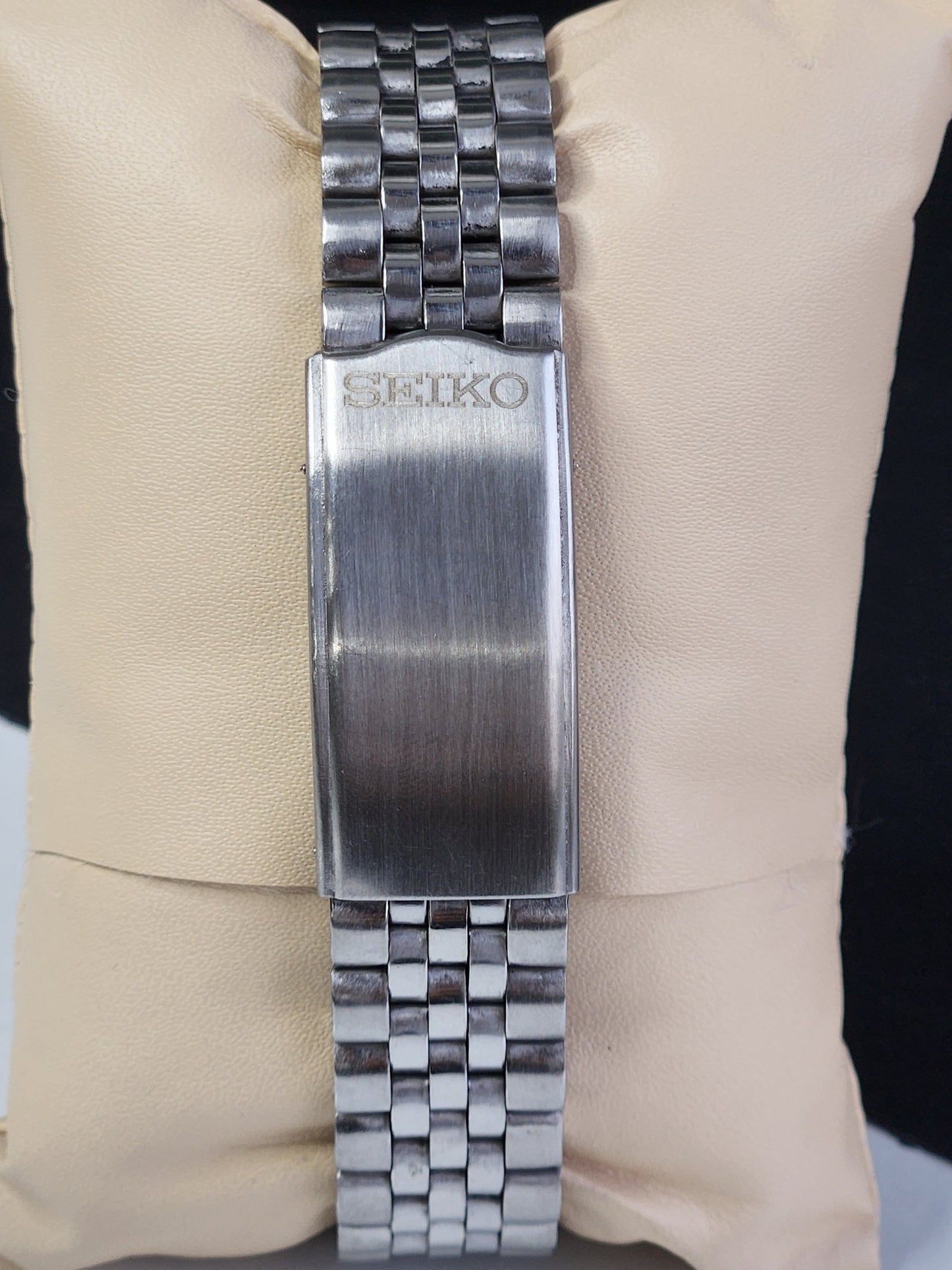Vintage Mod Seiko 5 Automatic 6309A 17 Jewels Japan Men's Day-Date Blue Face Wrist Watch E14