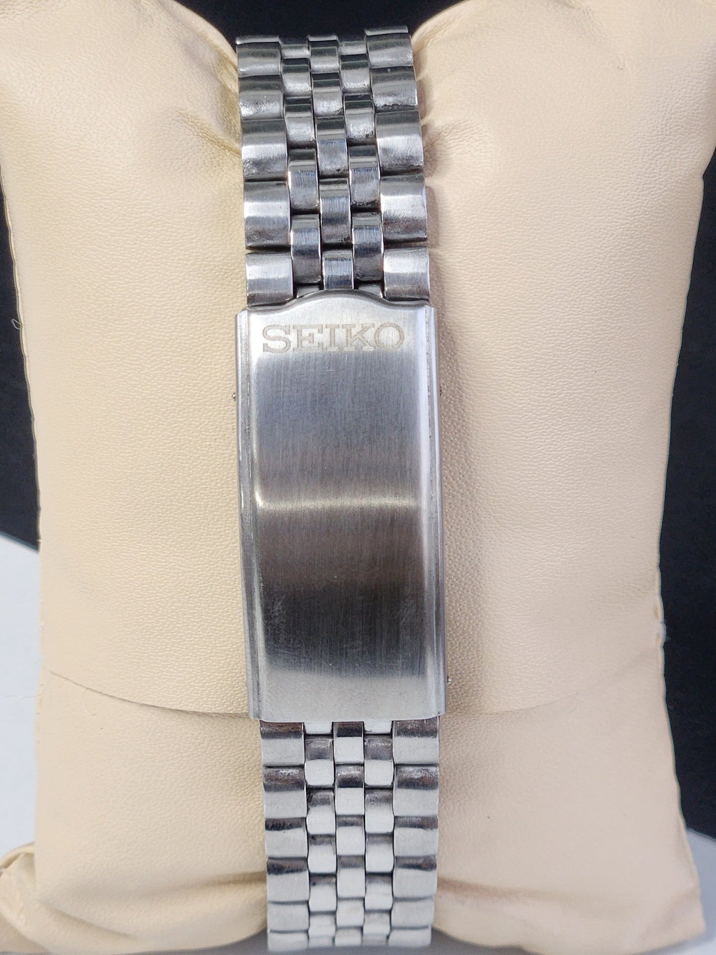 Vintage Mod Seiko 5 Automatic 6309A 17 Jewels Japan Men's Day-Date Blue Face Wrist Watch E16