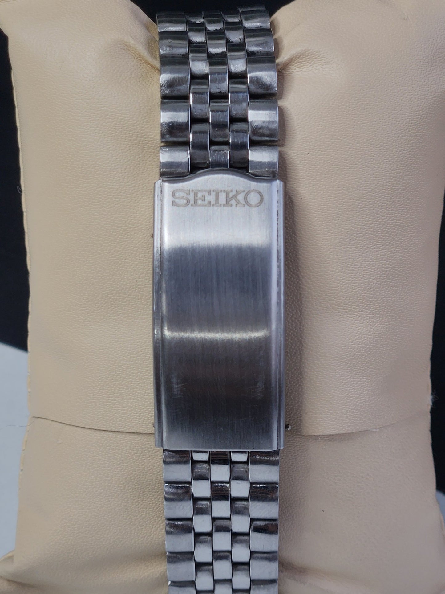 Vintage Mod Seiko 5 Automatic 6309A 17 Jewels Japan Men's Day-Date Blue Face Wrist Watch E17