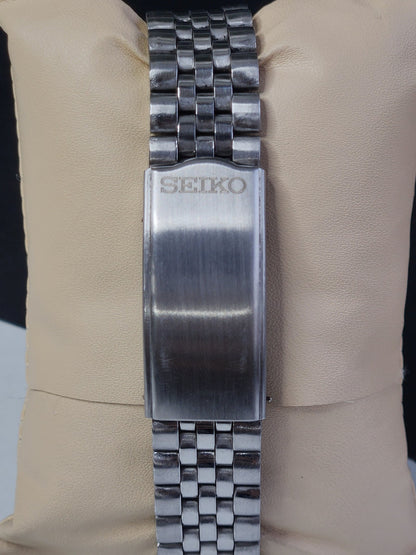 Vintage Mod Seiko 5 Automatic 6309A 17 Jewels Japan Men's Day-Date Blue Face Wrist Watch E17