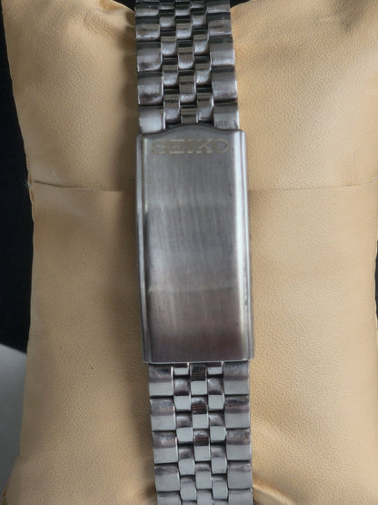 Vintage Mod Seiko 5 Automatic 6309A 17 Jewels Japan Men's Day-Date Silver Face Wrist Watch E26