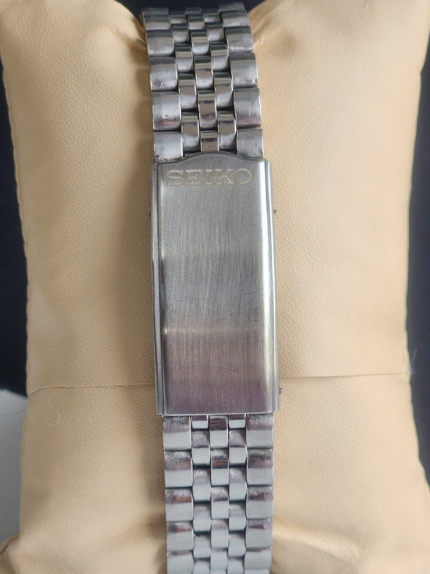 Vintage Mod Seiko 5 Automatic 6309A 17 Jewels Japan Men's Day-Date Golden Face Wrist Watch E29