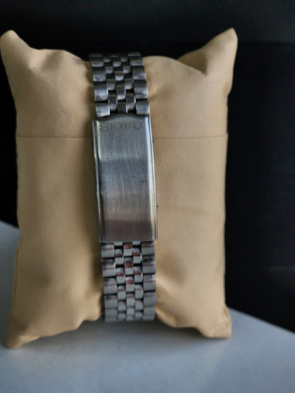 Vintage Mod Seiko 5 Automatic Arabic Brown Face 6309A 17 Jewels Japan Men's Day-Date Wrist Watch E33
