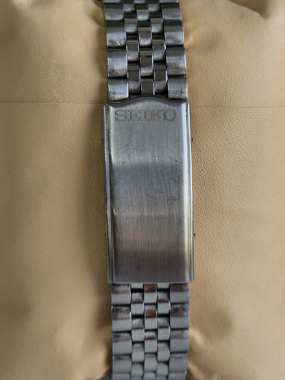 Vintage Mod Seiko 5 Automatic Black Face 6309A 17 Jewels Japan Men's Date Wrist Watch E37